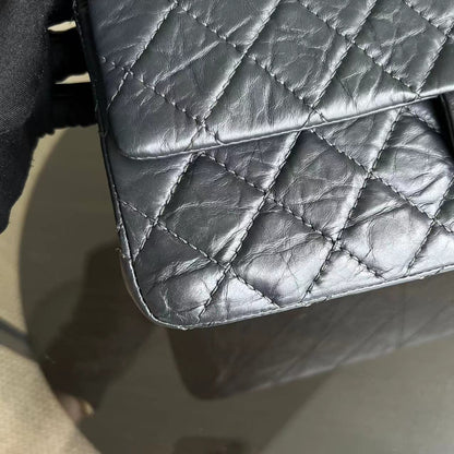 2.55 226 Reissue Quilted Calfskin Grey Gray Silver Hardware Series 16