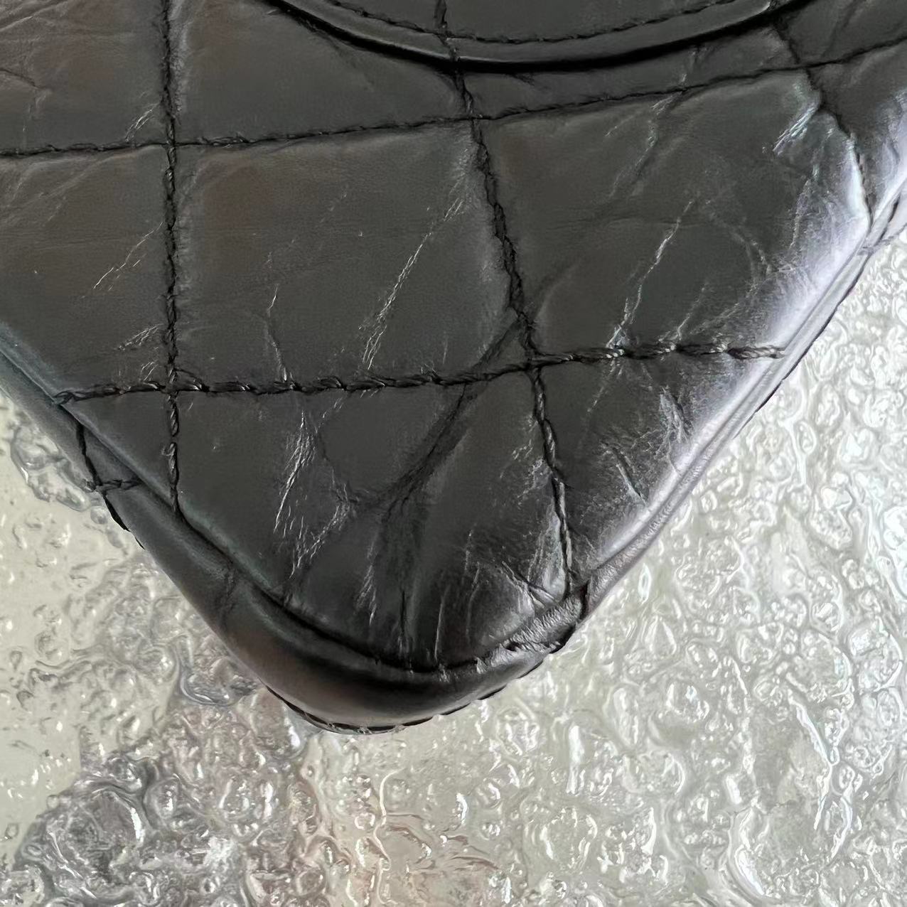 2.55 227 31CM Quilted Calfskin Black Ruthenium Silver Hardware Series 14