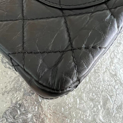 2.55 227 31CM Quilted Calfskin Black Ruthenium Silver Hardware Series 14