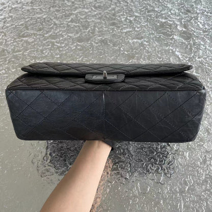 2.55 227 31CM Quilted Calfskin Black Ruthenium Silver Hardware Series 14
