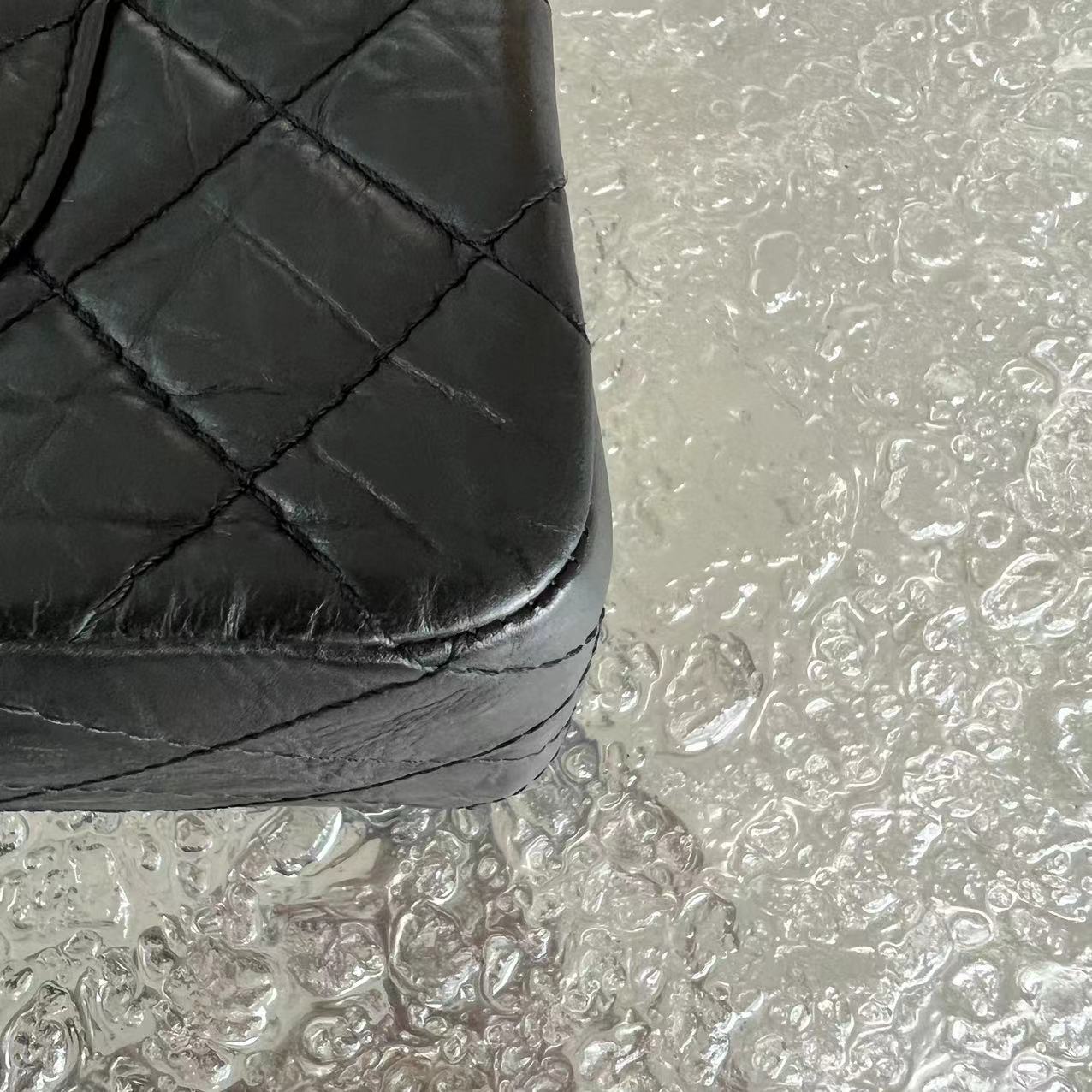 2.55 227 31CM Quilted Calfskin Black Ruthenium Silver Hardware Series 14