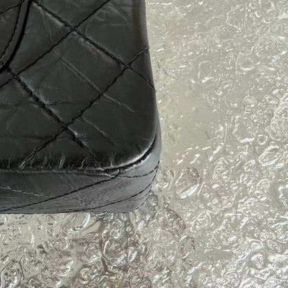 2.55 227 31CM Quilted Calfskin Black Ruthenium Silver Hardware Series 14
