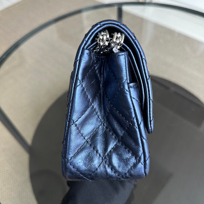 2.55 Medium 225 Reissue Calfskin Iridescent Blue SHW No 11