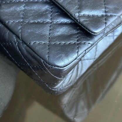 2.55 Medium 225 Reissue Calfskin Iridescent Blue SHW No 11
