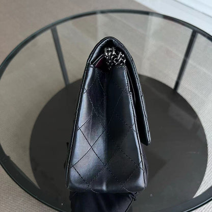 2.55 Reissue 226 28CM Quilted Calfskin Black Silver Hardware