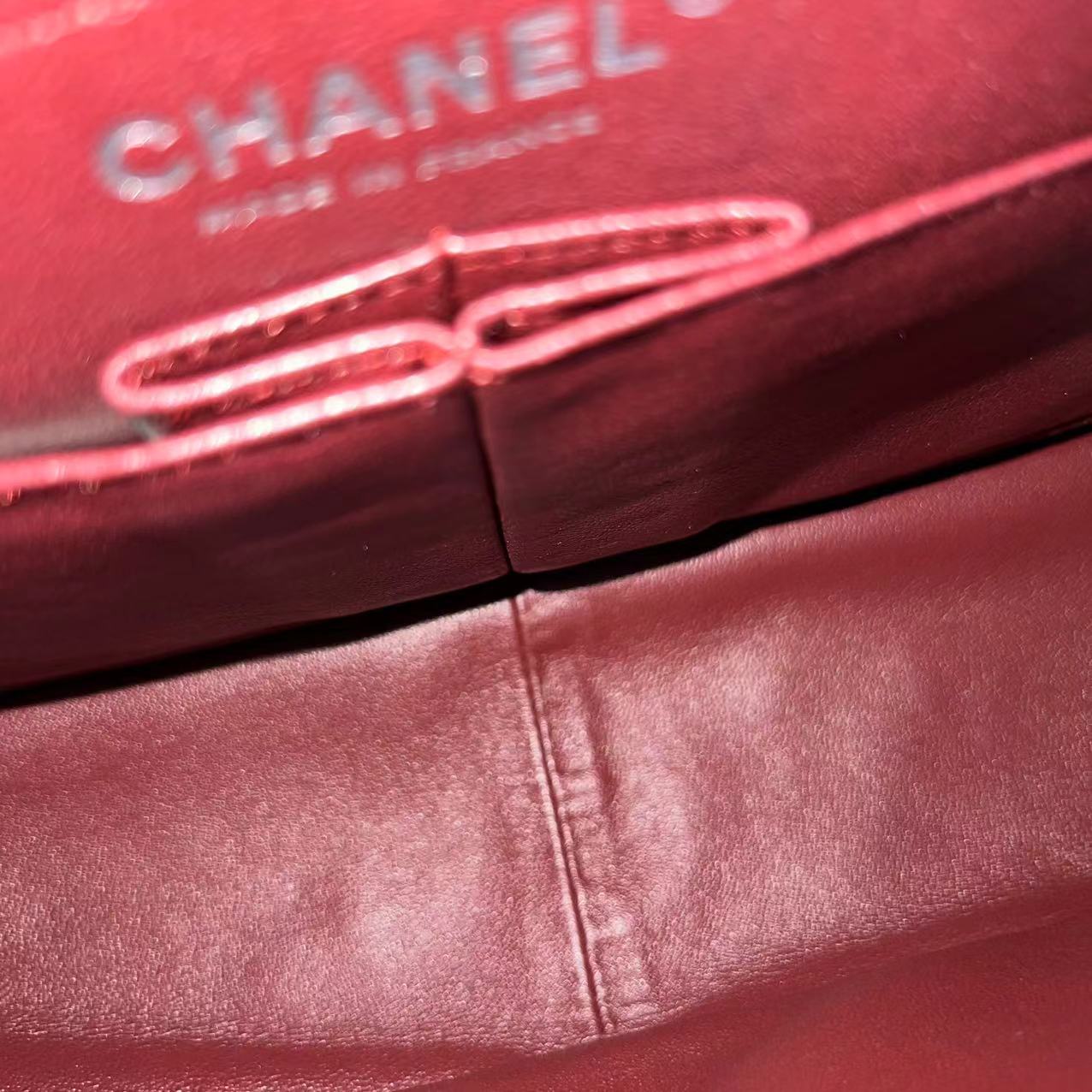 2.55 Reissue 226 Medium Quilted Glazed Calfskin Burgundy Silver Hardware Series 13