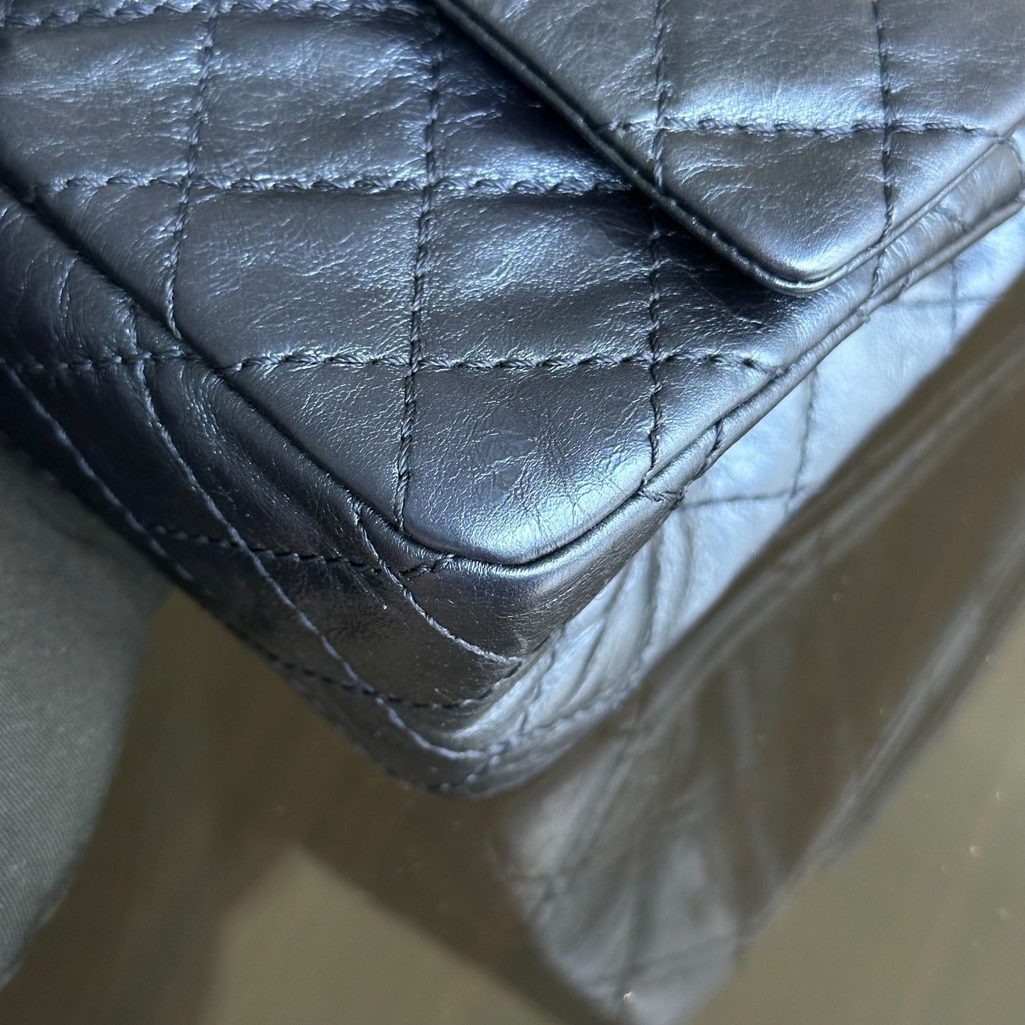 2.55 Reissue Calfskin Iridescent Blue SHW No 11