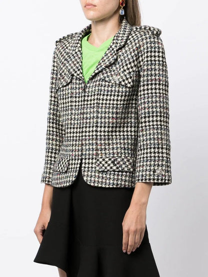 2006 Houndstooth Zip-Up Jacket