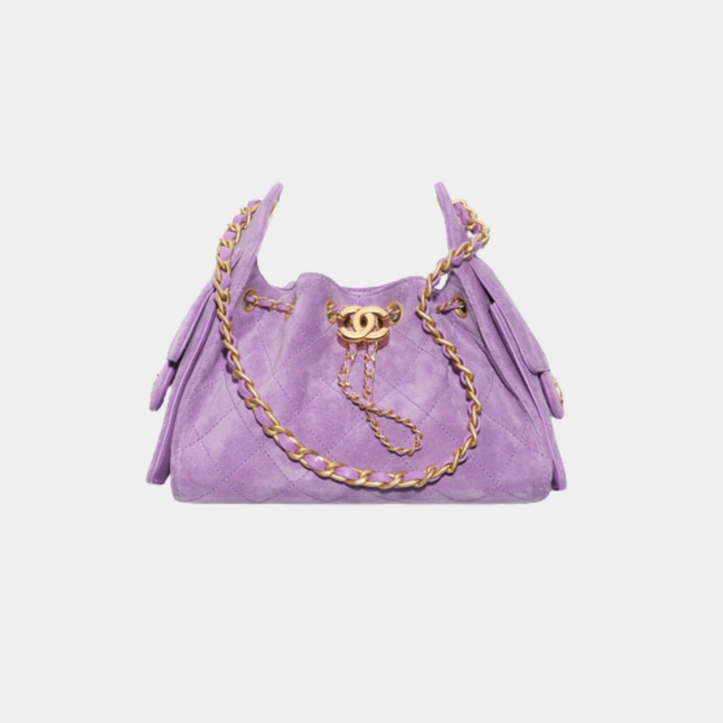 25 Mini Handbag Suede Calfskin & Gold Metal