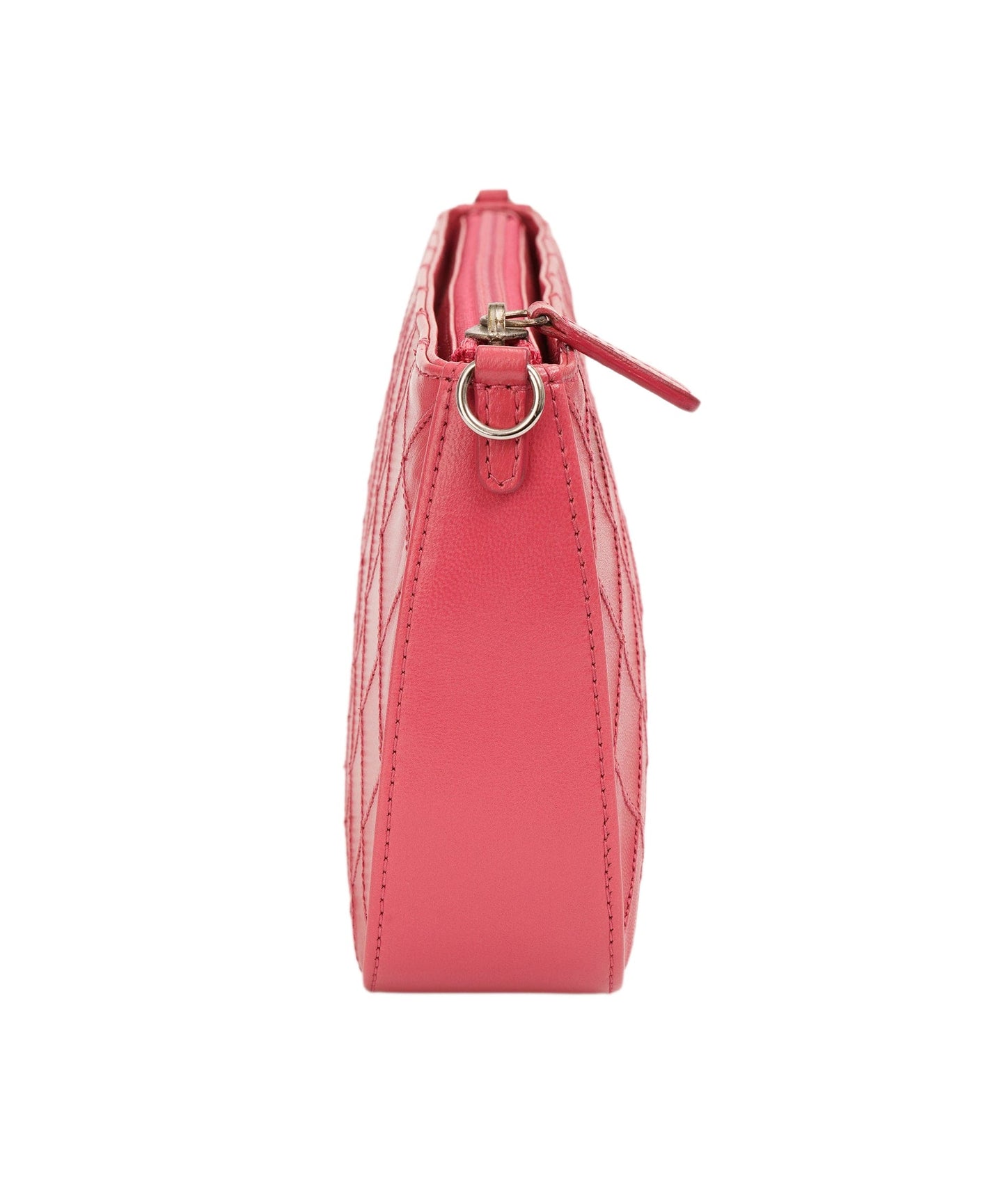 CHANEL Bicolore Chain Accessory Pouch Lamb Skin Pink CC DBXS1767