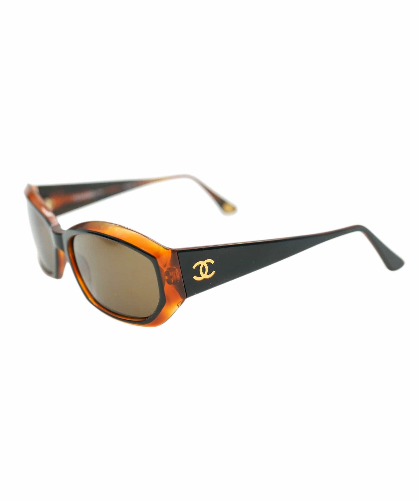 Chanel CC Brown and Black Tortoiseshell Sunglasses ALL0762