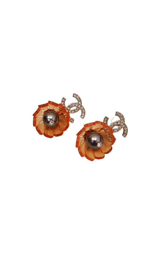 Chanel CC Flower Resin Earring (Pierced) SYL1099