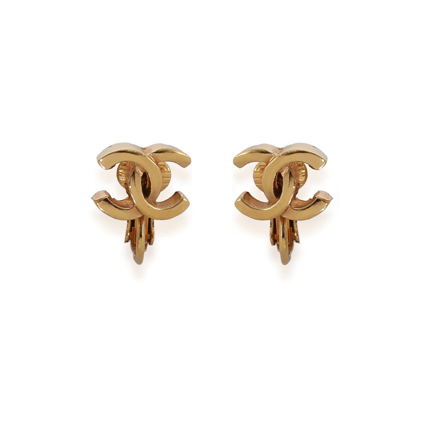 Chanel CC Vintage Gold Clip on Earrings ULC1037