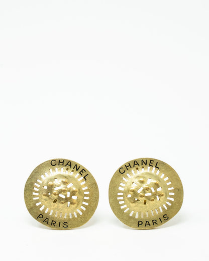Chanel Gold Clip On Earrings ASL2079