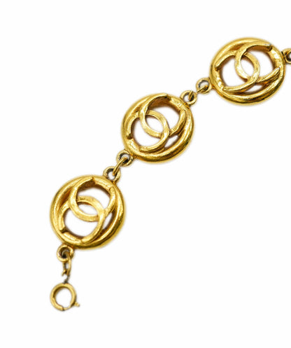 Chanel Vintage Bracelet Gold Cut Out 5 CC Motif AVC1878