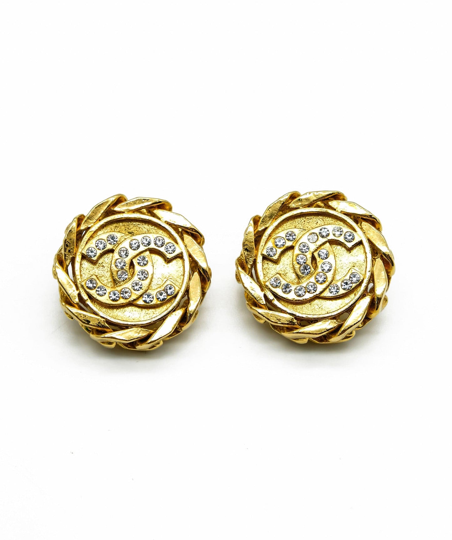 Vintage Chanel CC Clip On Earrings RJC1575