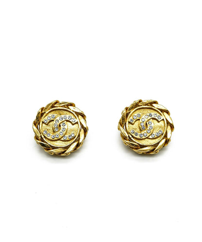 Vintage Chanel CC Clip On Earrings RJC1575