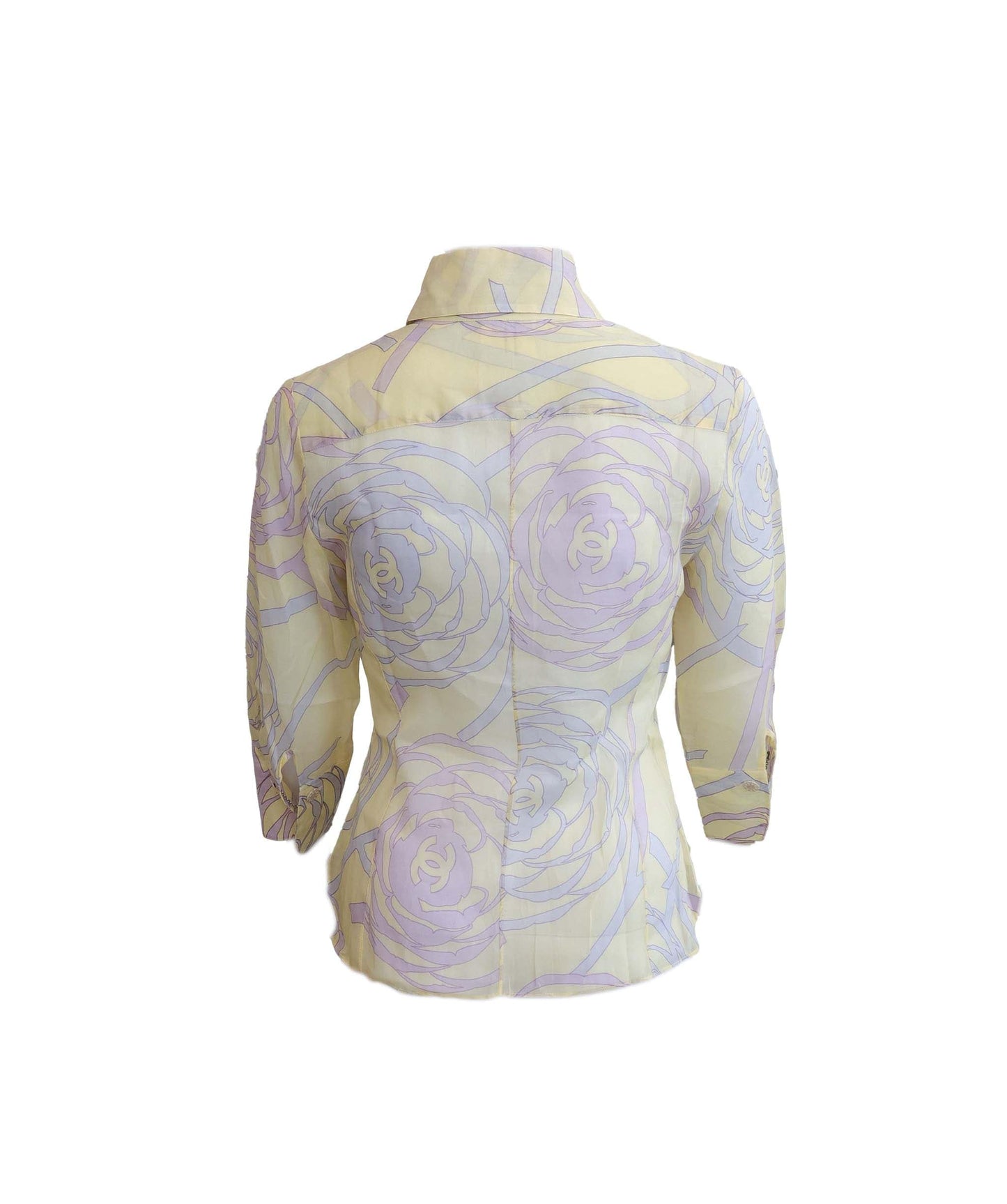 Chanel 03P Camellia Shirt Yellow  DXBS1279