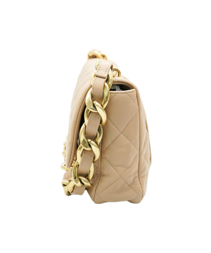 Chanel beige shoulder bag - comes full set  - AJC0720