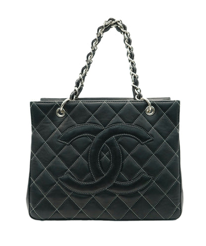 CHANEL Big COCO Chain Shoulder Bag Leather Black DBXS2169