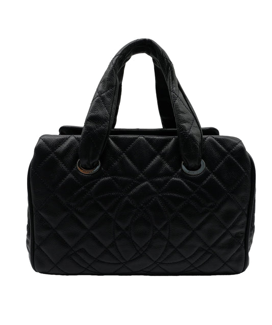 Chanel Bowler Bag Caviar Blue SHW RJC4406