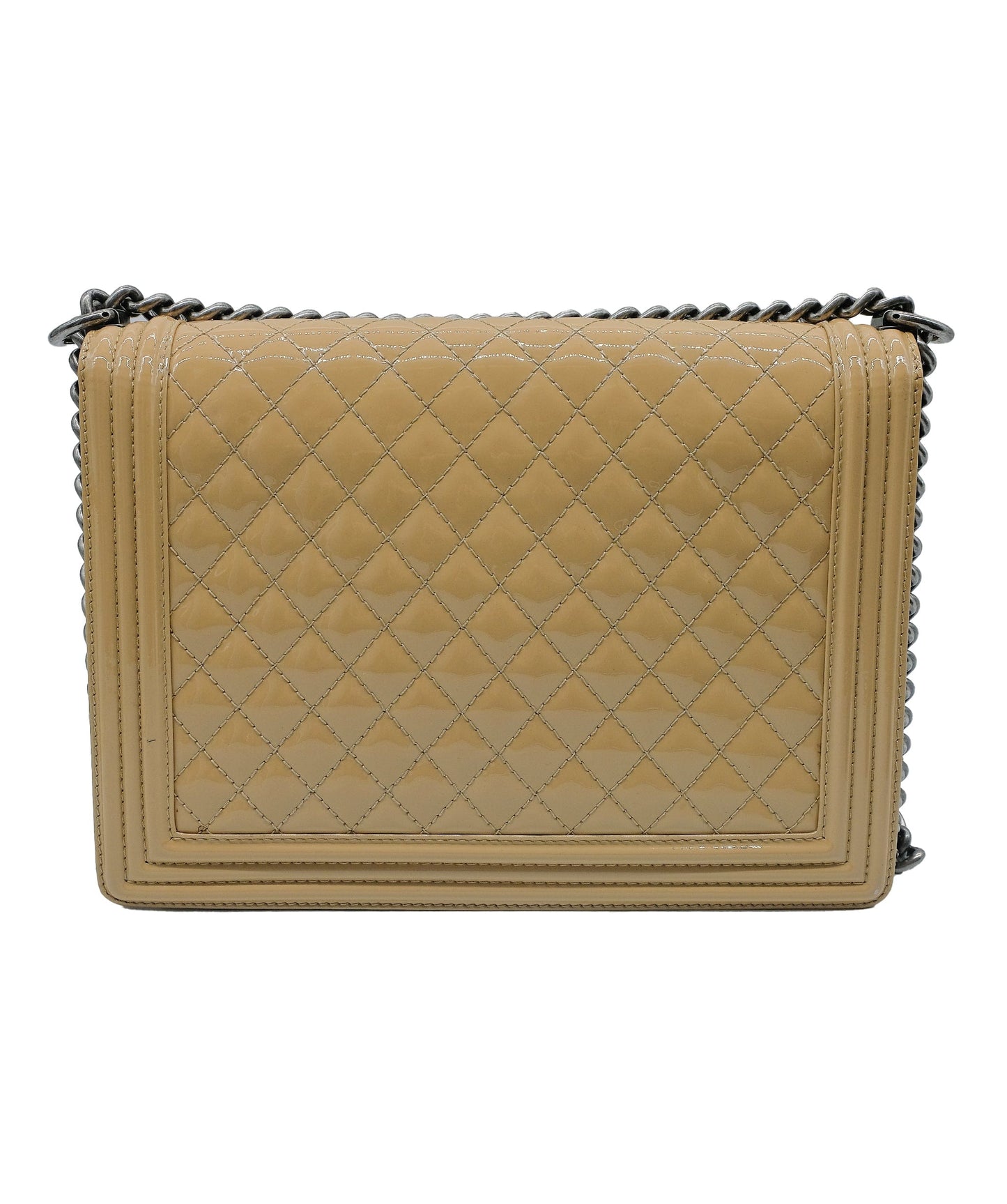 Chanel Boy Patent Beige Large RJC3253