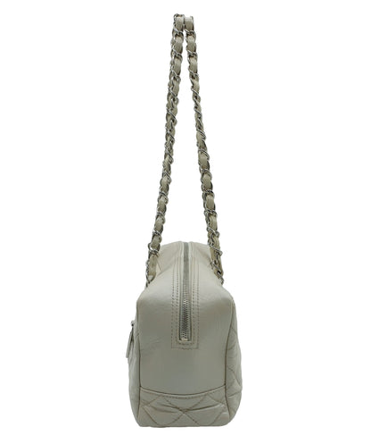 CHANEL CHAINED CAMBON BAG CREAM SHW AVC1894