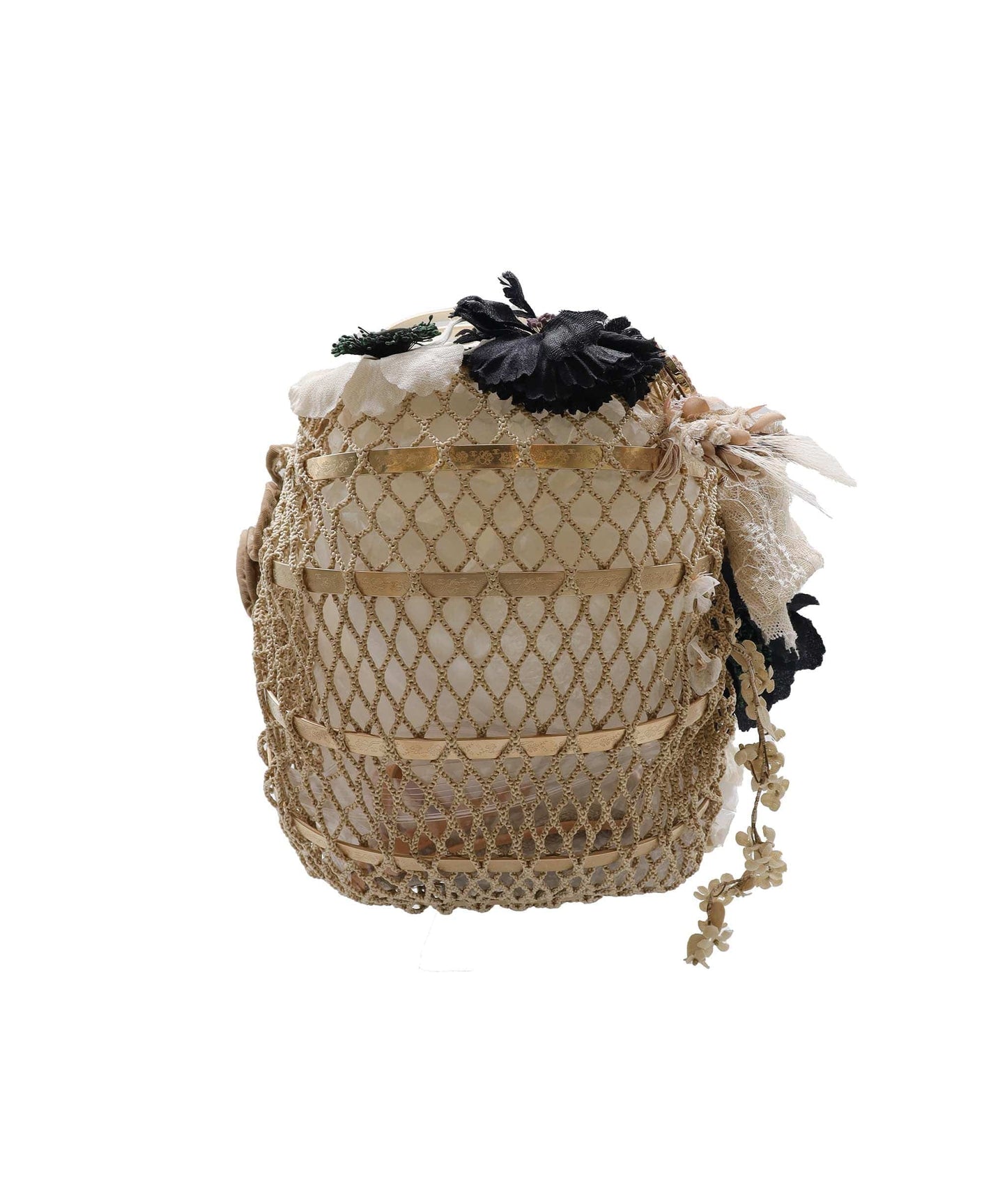 CHANEL COCOMARK BASKET BAG BEIGE METAL MESH DXBS2196