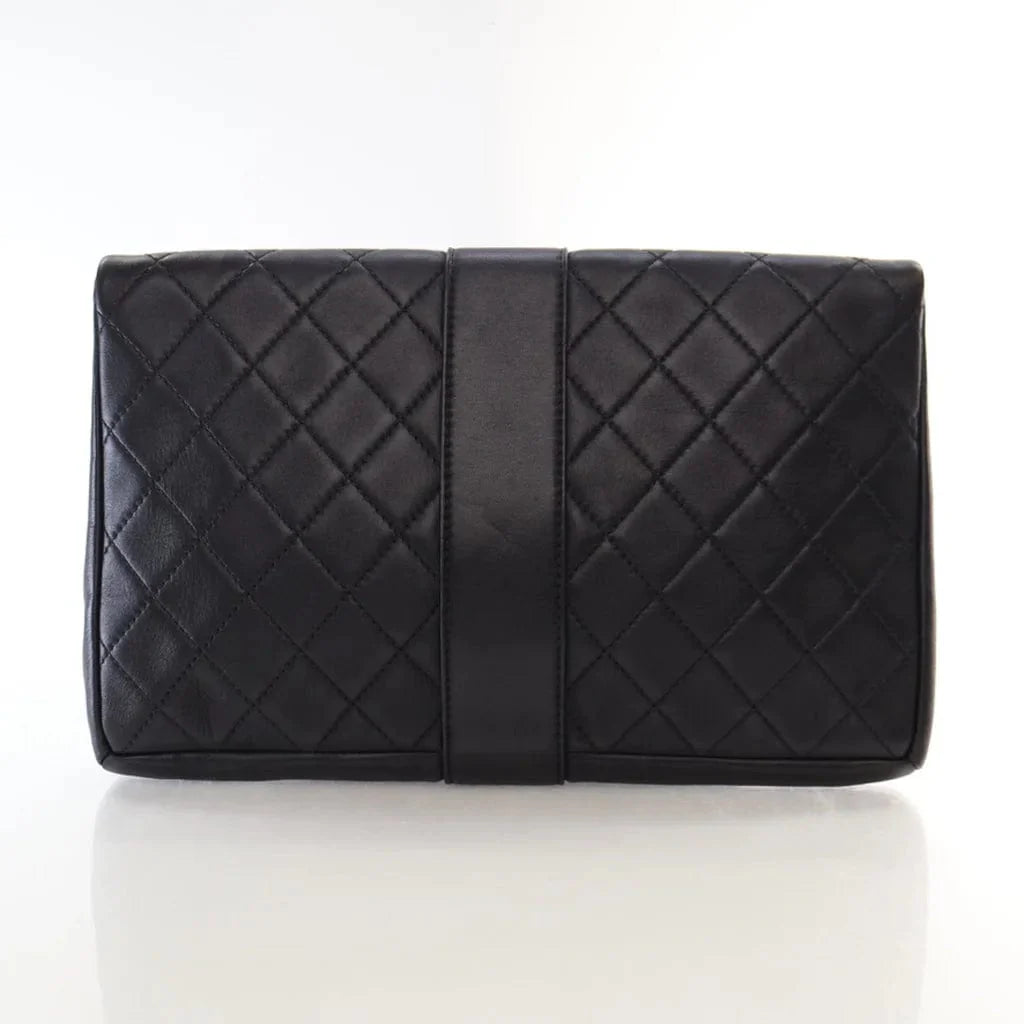 Chanel Grip Clutch Black Calfskin L-PQXTL7