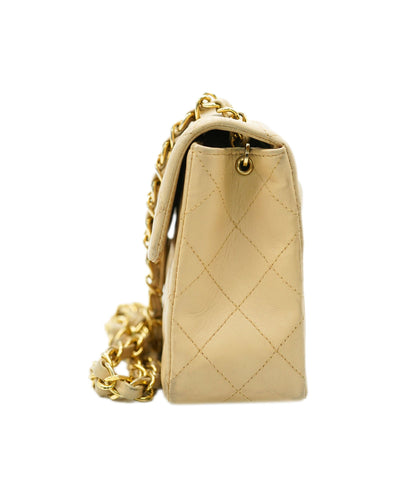 Chanel Mini Classic Flap Beige GHW REC1728