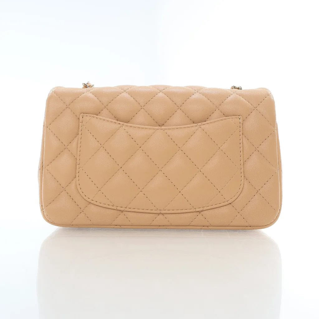 Chanel Mini Rectangle 22C Beige Lambskin L-EB5JM8