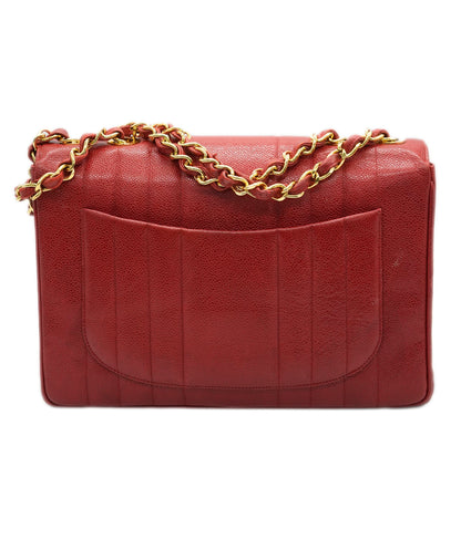 Chanel Red Jumbo Mademoiselle caviar bag - Comes with Box and Dustbag  - AJC0721