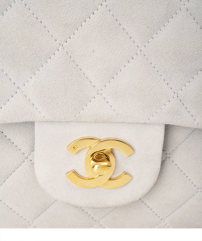 Chanel Suede Icy Blue Classic Flap with GHW - DBXS1764