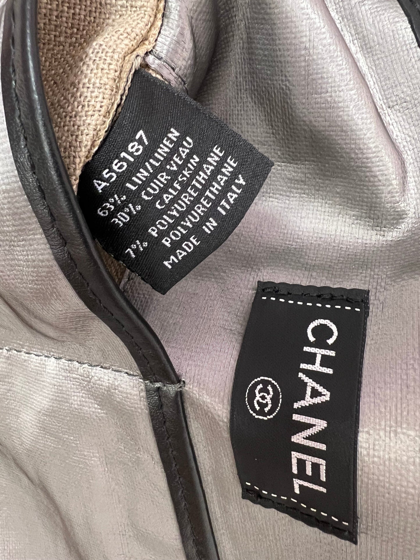Chanel Tote Silver / Black SKC1641