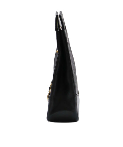 CHANEL VINTAGE 2WAY  SHOULDER BAG BLACK LAMBSKIN 90239090