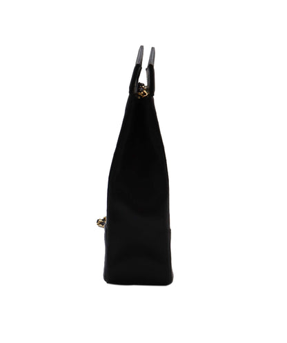 CHANEL VINTAGE 2WAY  SHOULDER BAG BLACK LAMBSKIN 90239090