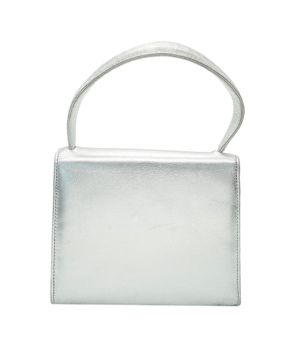 Chanel Vintage Mini Coco Metallic Silver Handbag DBXS0040