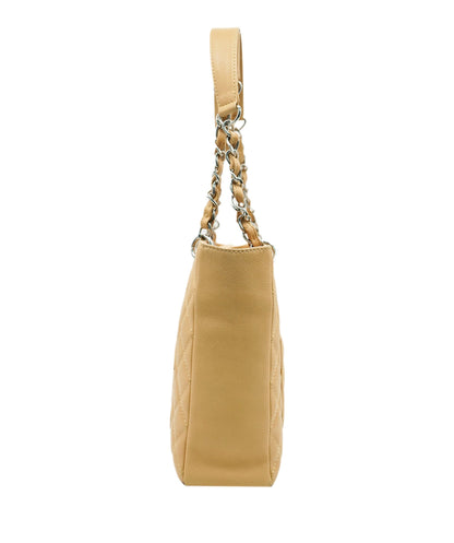 CHANEL VINTAGE PST TOTE BAG BEIGE CAVIAR SKIN DBXS2163