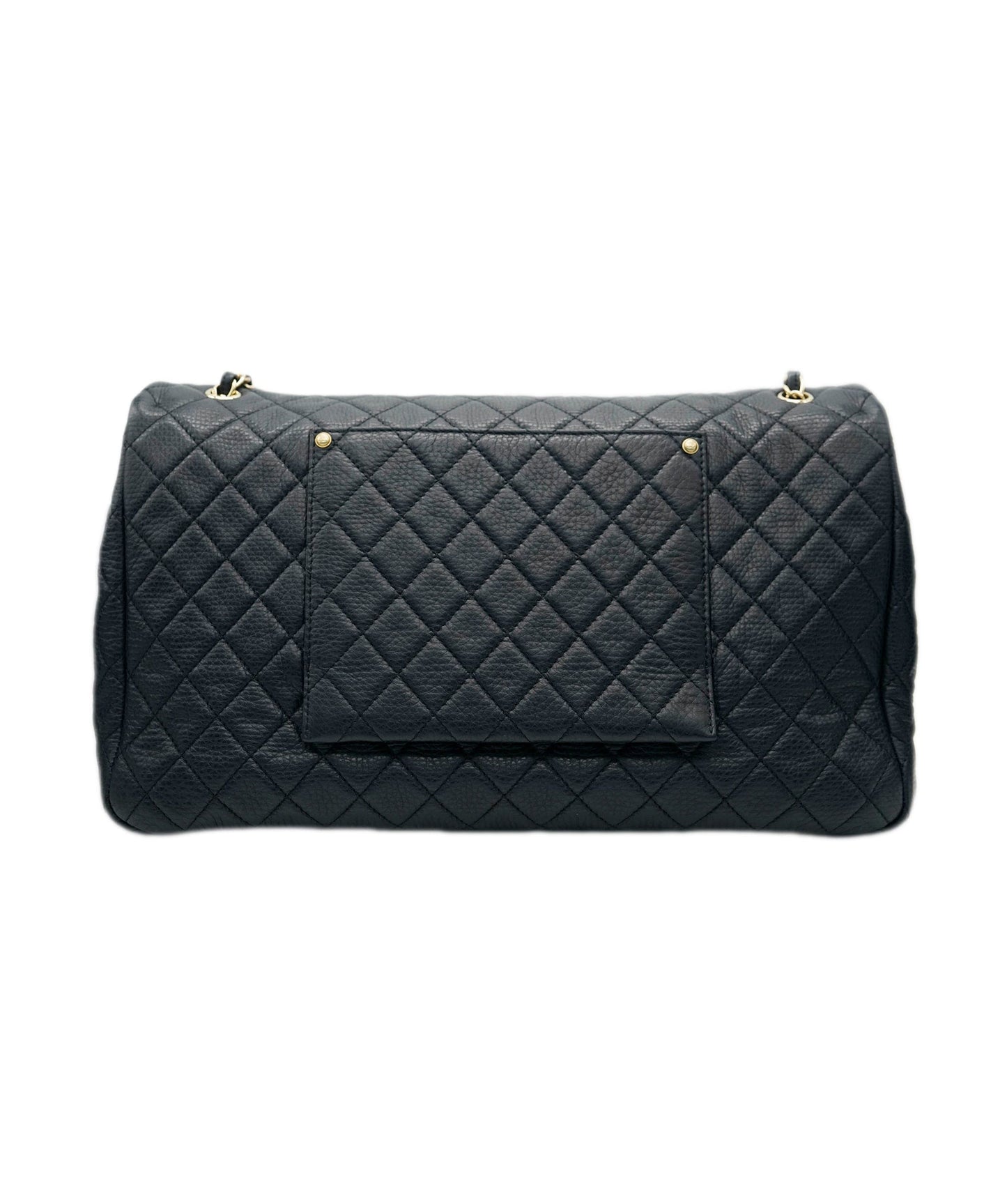 CHANEL XXL Airline Runway Travel NAVY Single Flap Bag  DBXS2108