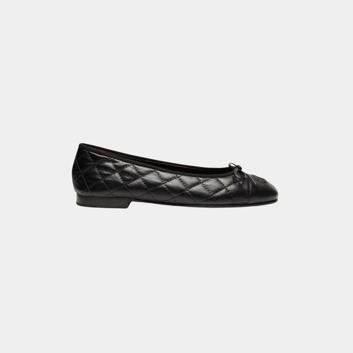 Ballet Flats In Aged Calfskin