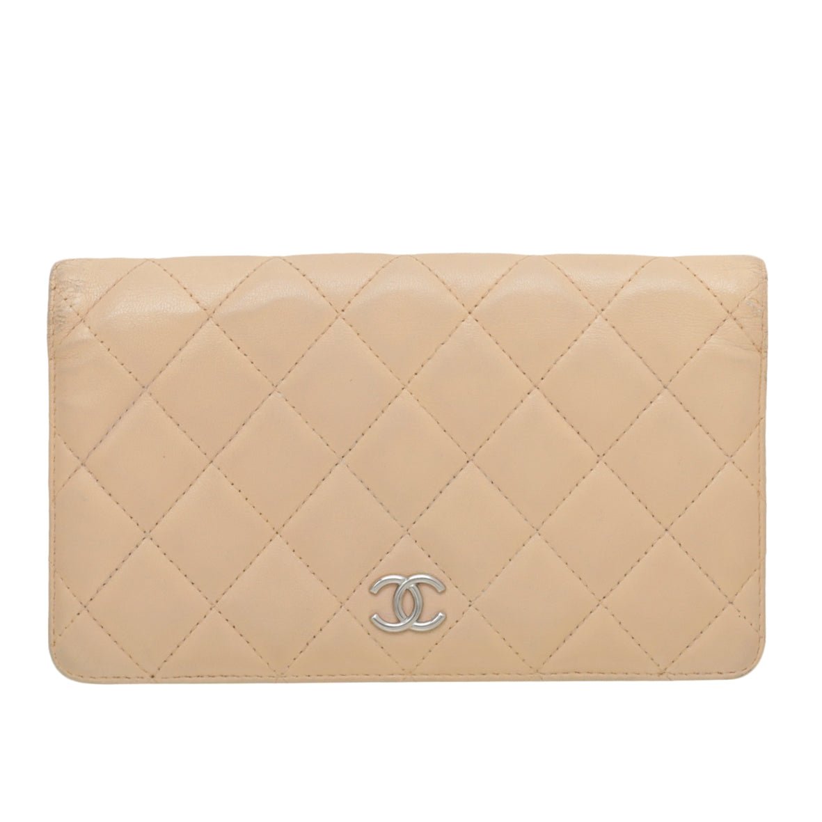 Chanel Beige CC L Yen Wallet