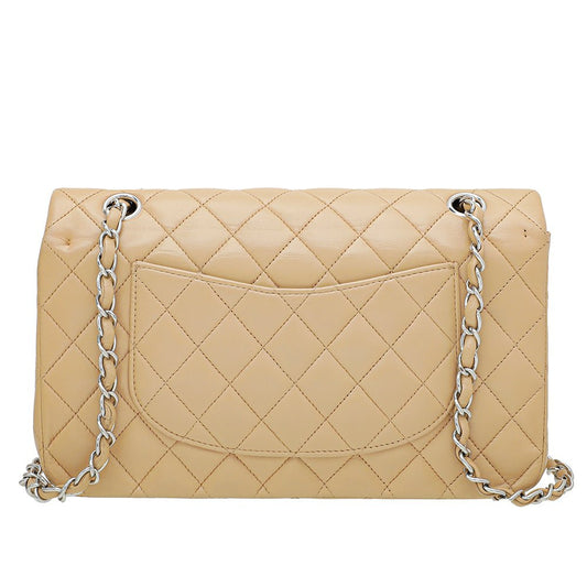 Chanel Beige Classic Double Flap Bag Medium