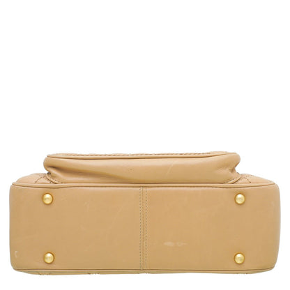 Chanel Beige Front Flap Pocket Tote Bag