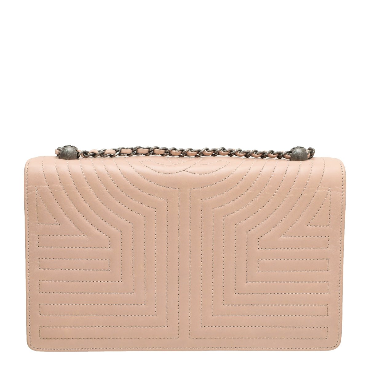 Chanel Beige Poudre Geometric CC Full Flap Bag