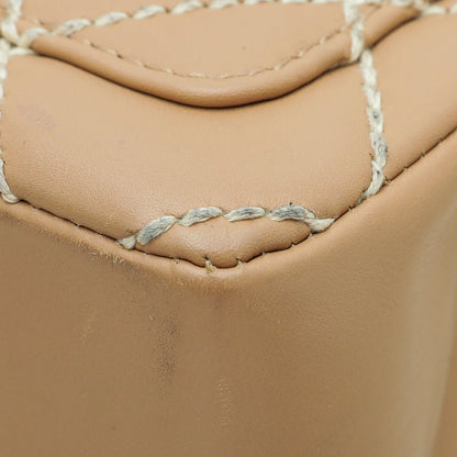 Chanel Beige Wild Stitch Flap Medium Bag