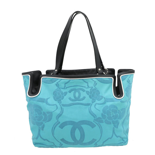 Chanel Bicolor CC Camellia Embossed Tote Bag