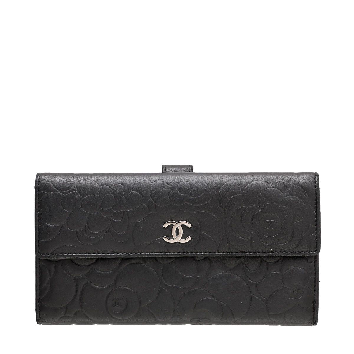 Chanel Bicolor CC Camellia French Wallet