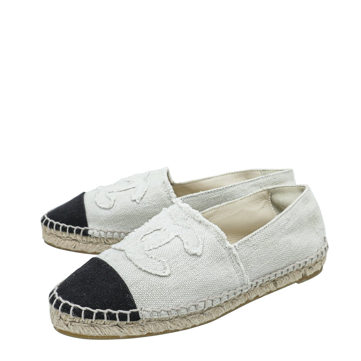 Chanel Bicolor CC Cap Toe Espadrille 39