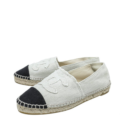 Chanel Bicolor CC Cap Toe Espadrille 39