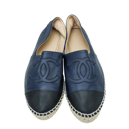 Chanel Bicolor CC Cap Toe Espadrille 38